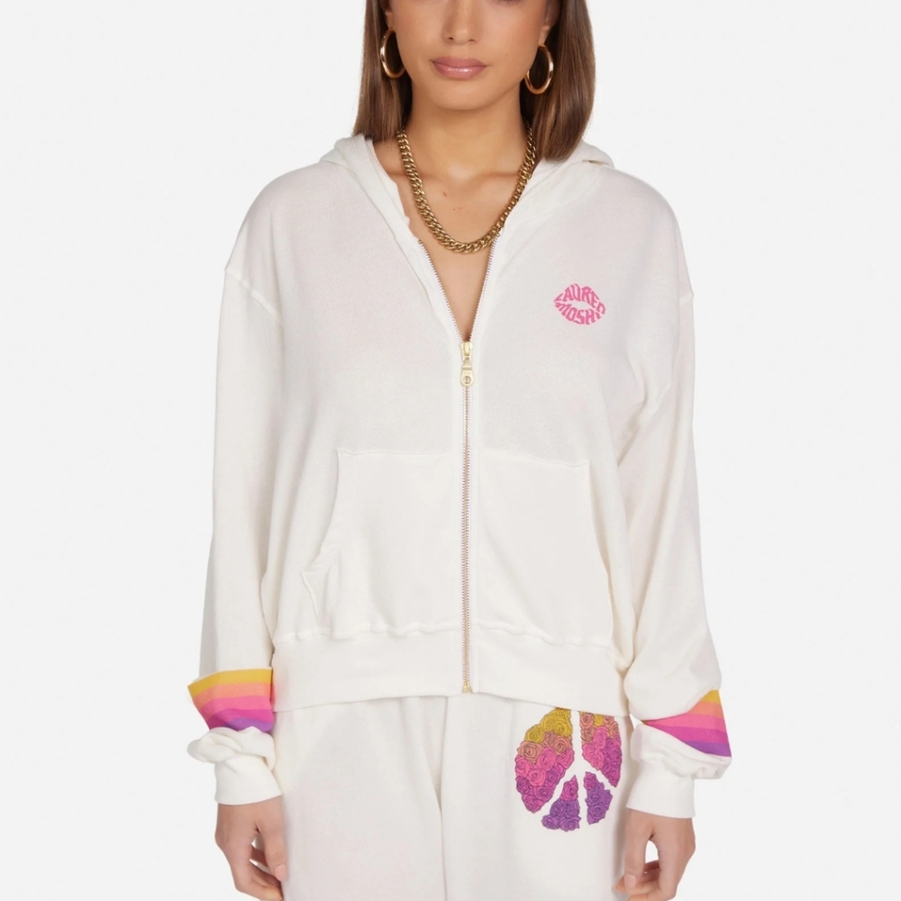 Lauren Moshi Lachelle Peace Roses hoodie - Picture 4 of 17